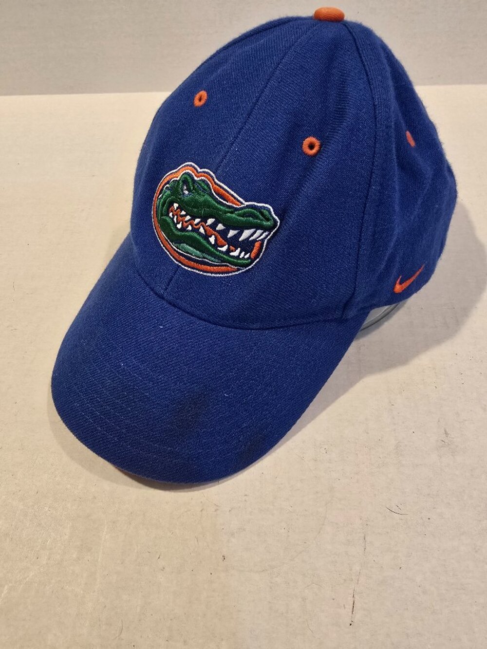 Nike Gator Baseball Hat Blue Embroidered Logo Adjustable Wool Blend